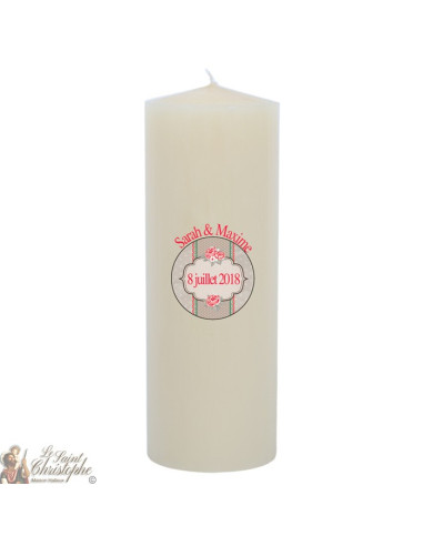 Candela di nozze personalizzabile - Etichetta