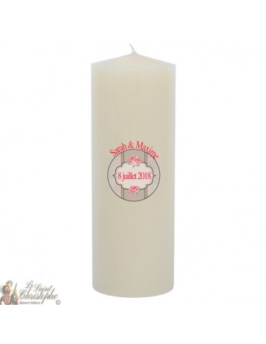 Customizable wedding candle - Label