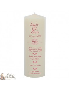 Vela de boda personalizable - Menú