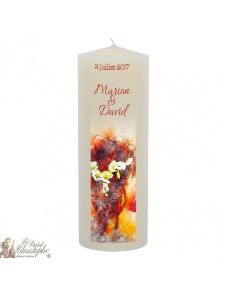 Vela de boda personalizable - Cabello