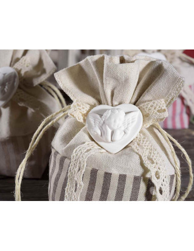 Sac en jute  avec petit ange
