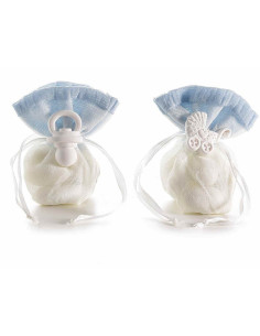 Zakje met suikercoating met mooie keramiek - roze polyester