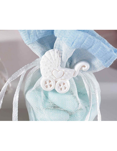 Borsa rivestita di zucchero con bella ceramica - poliestere blu