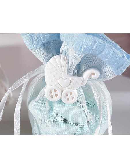 Borsa rivestita di zucchero con bella ceramica - poliestere blu