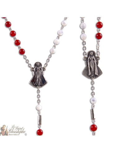 Rosary of Divine Mercy Red Agate Health Stone
