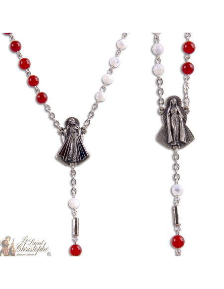 Rosary of Divine Mercy Red Agate Health Stone