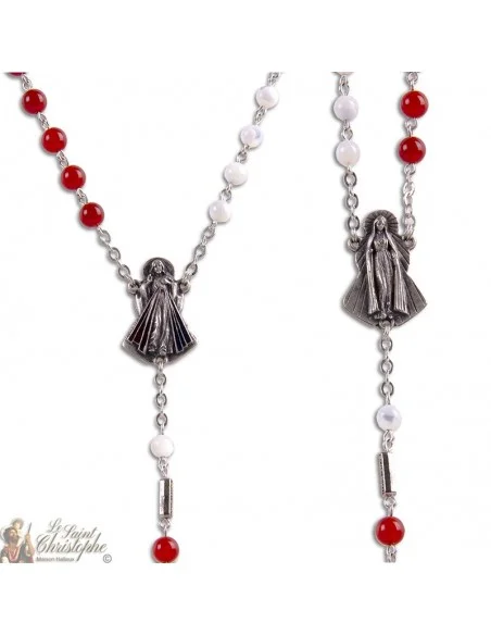 Rosary of Divine Mercy Red Agate Health Stone