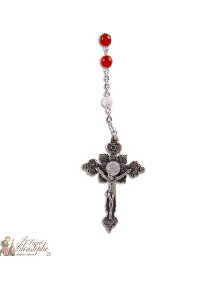 Rosary of Divine Mercy Red Agate Health Stone