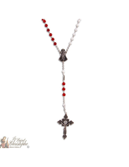 Rosary of Divine Mercy Red Agate Health Stone