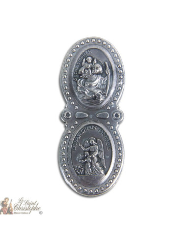 Magnetic Saint Christopher and Guardian Angel
