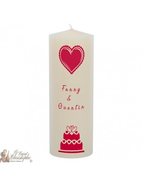 Customizable wedding candle - Cake