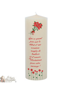 Individuell gestaltbare Hochzeitskerze - Text