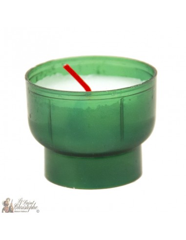 Vela verde luces de noche