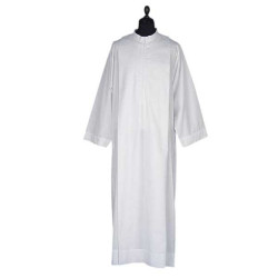 Aube Blanche avec pli tirette - coton
