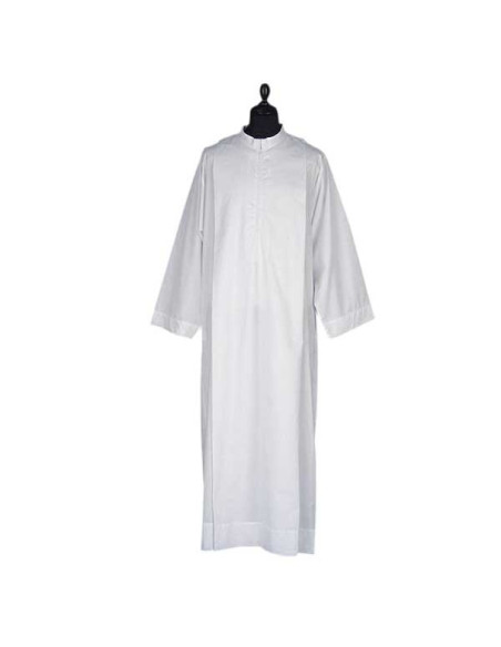 Aube Blanche avec pli tirette - coton