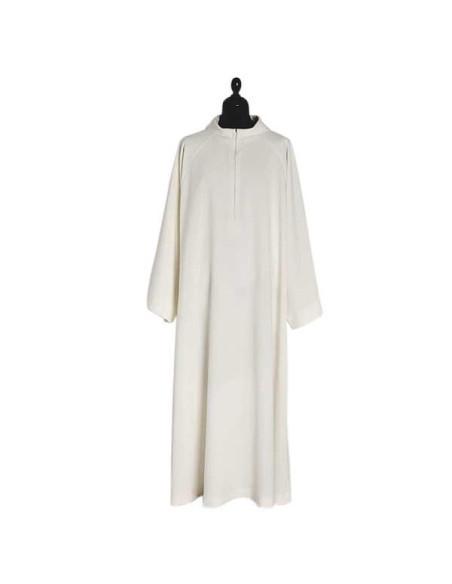 Dawn White zipper - cotton for priest or acolyte