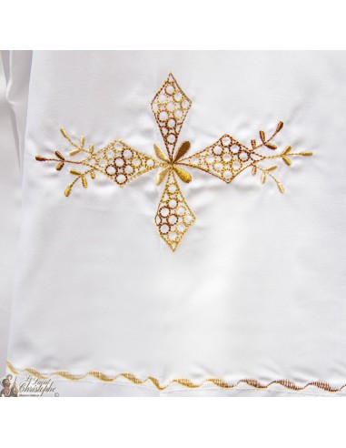 Dawn White zipper - cotton for priest or acolyte