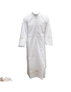 Dawn White zipper - cotton for priest or acolyte