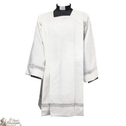 Sobrecubierta bordada en beige para listo o acolitado - algodón
