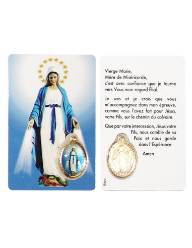 Banneux medal card N.D prayer