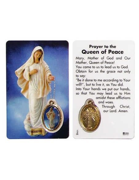 Medalla de la oración de la Virgen de Medjugorje