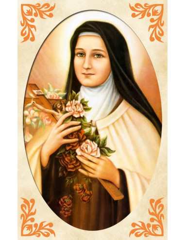 Medal card of Saint Teresa of Lisieux - prayer
