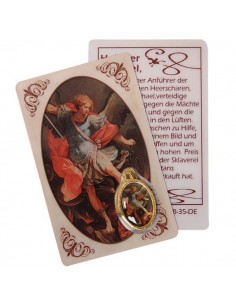 Medal card to Saint Michael the Archangel - prayer