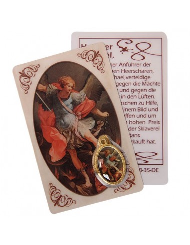 Medal card to Saint Michael the Archangel - prayer