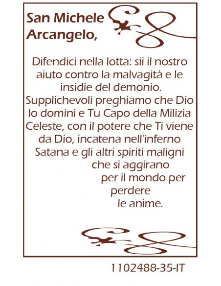 Medaglia all'Angelo Custode - Preghiera