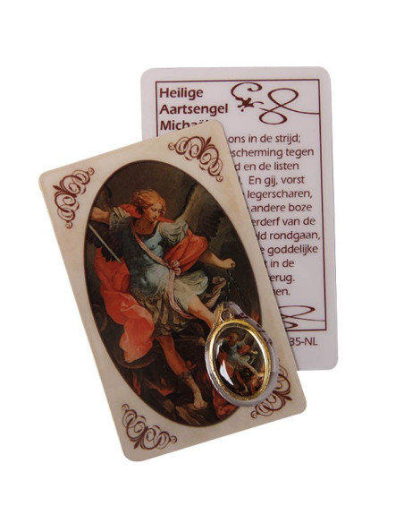 Carte médaille à Saint Michel archange - prière