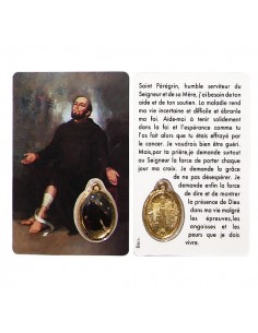 Carte médaille à Saint Pérégrin - prière