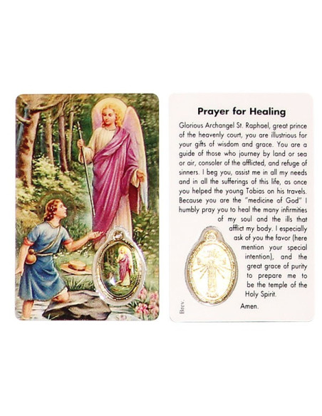 Medal card to St. Peregrine - prayer