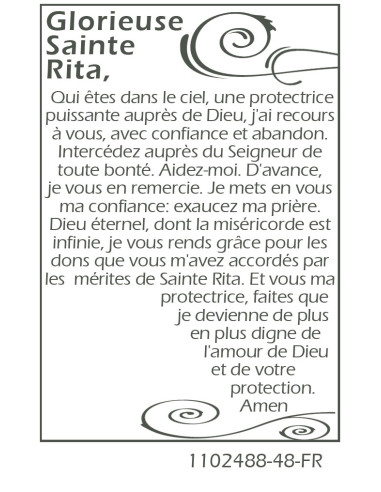 Medal card to Saint Raphael - prayer