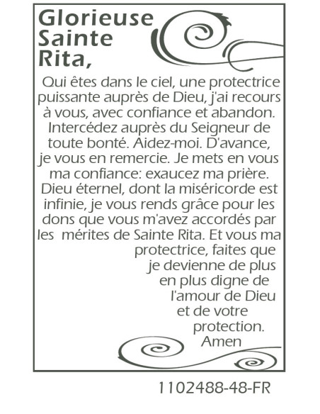 Medal card to Saint Raphael - prayer