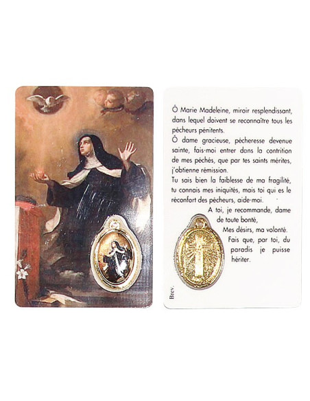 Medaillekaart voor Heilige Maria Madeleine - gebed