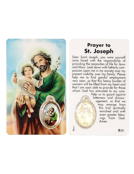 Medaglia a San Giuseppe - preghiera
