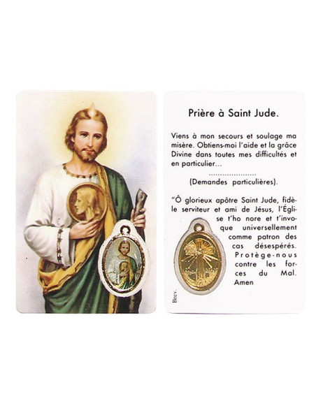 Medal card to St. Judas - prayer