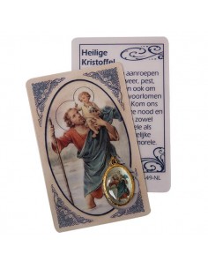 Medaillenkarte für den Heiligen Christophorus - Gebet