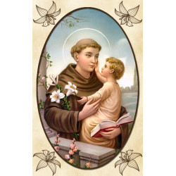 Medal card to Saint Anthony - prayer