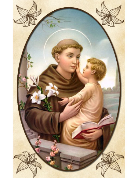 Medal card to Saint Anthony - prayer