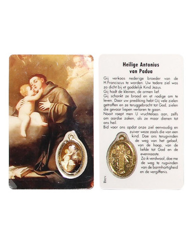 Medaillenkarte für den Heiligen Antonius - Gebet