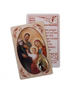 Medal card to the Holy Family - prayer