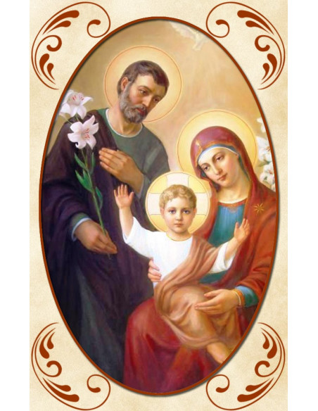 Medal card to the Holy Family - prayer