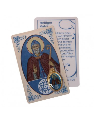 Medal card to St. Benedict - prayer