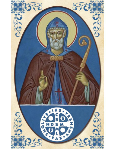 Medal card to St. Benedict - prayer
