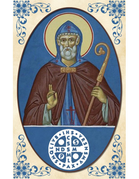 Medal card to St. Benedict - prayer