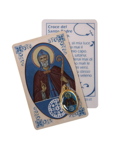 Medaillekaart voor de heilige Benedictus - gebed