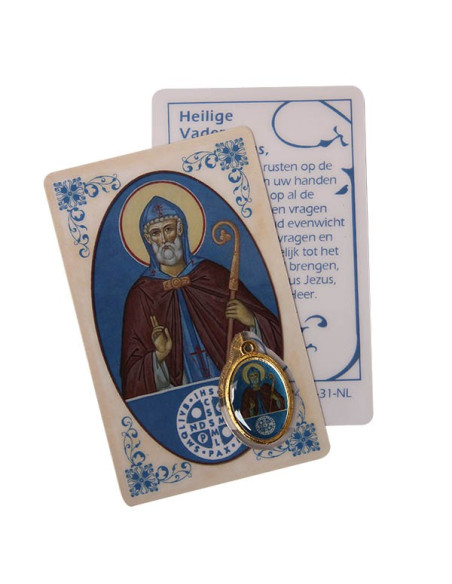 Medaillekaart voor de heilige Benedictus - gebed