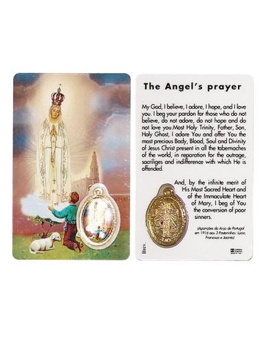 Medal card in Fatima - prayer