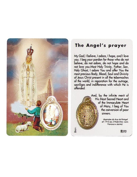 Medal card in Fatima - prayer
